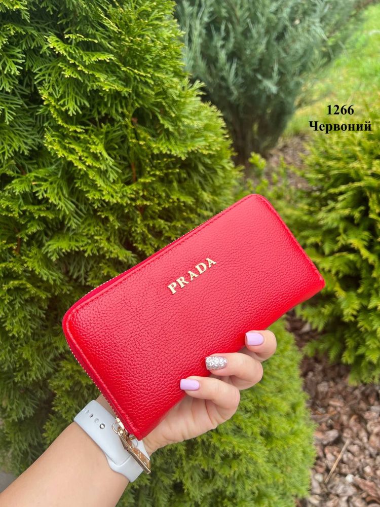 Жіночий гаманець Prada,кошелек,Красный кошелек клатч