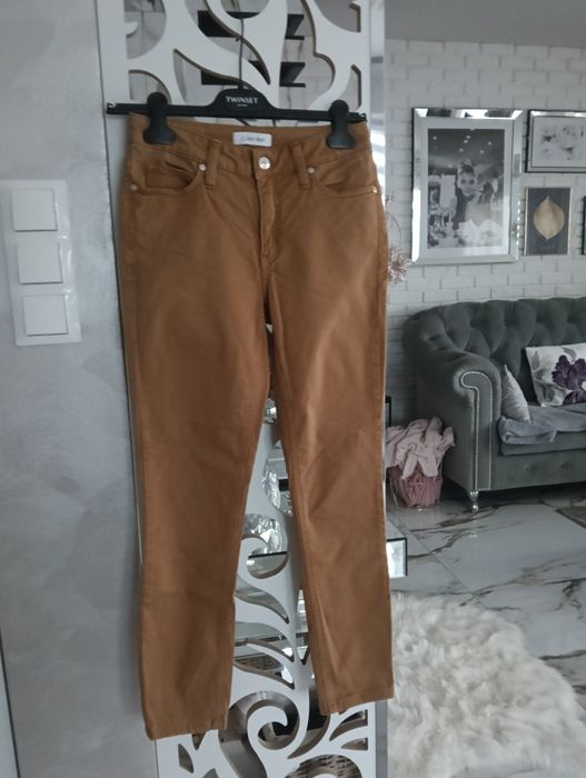 Calvin Klein spodnie karmelowe 36 XS s