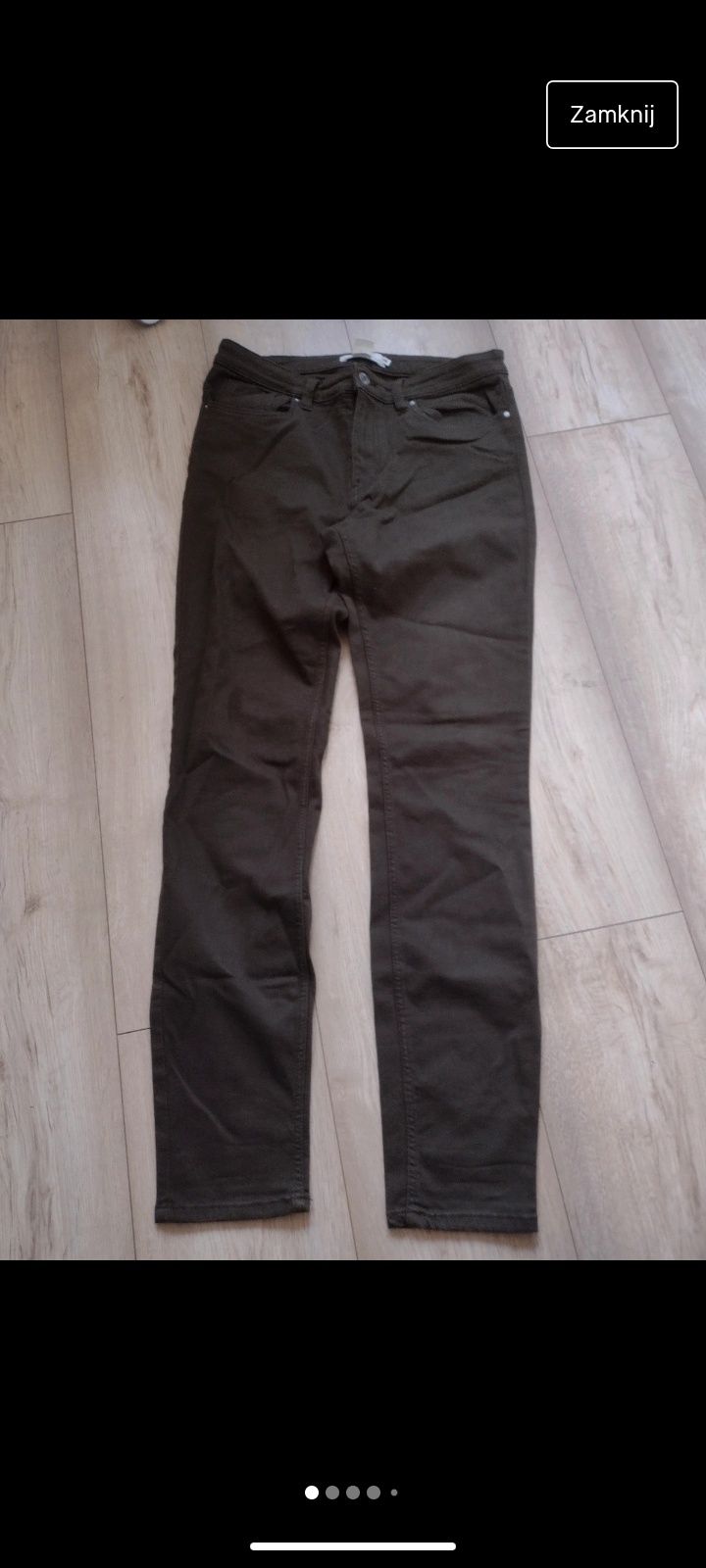 Spodnie khaki zielone h&m r. 40 stan bardzo dobry