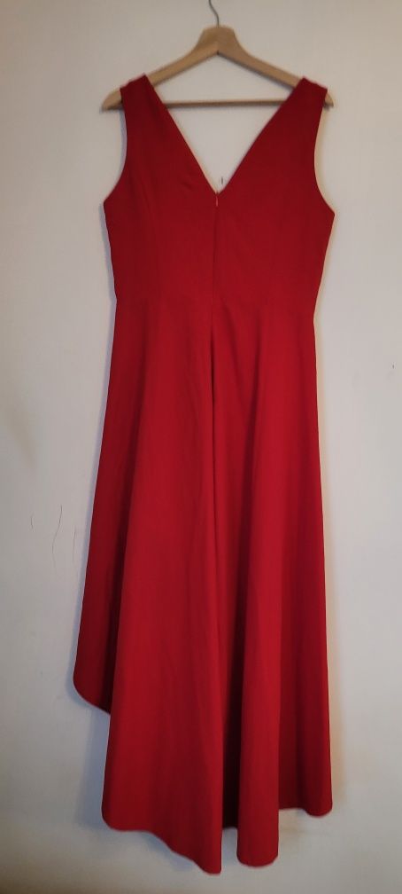 Piękna czerwona asymetryczna sukienka na wesele roz.m/l