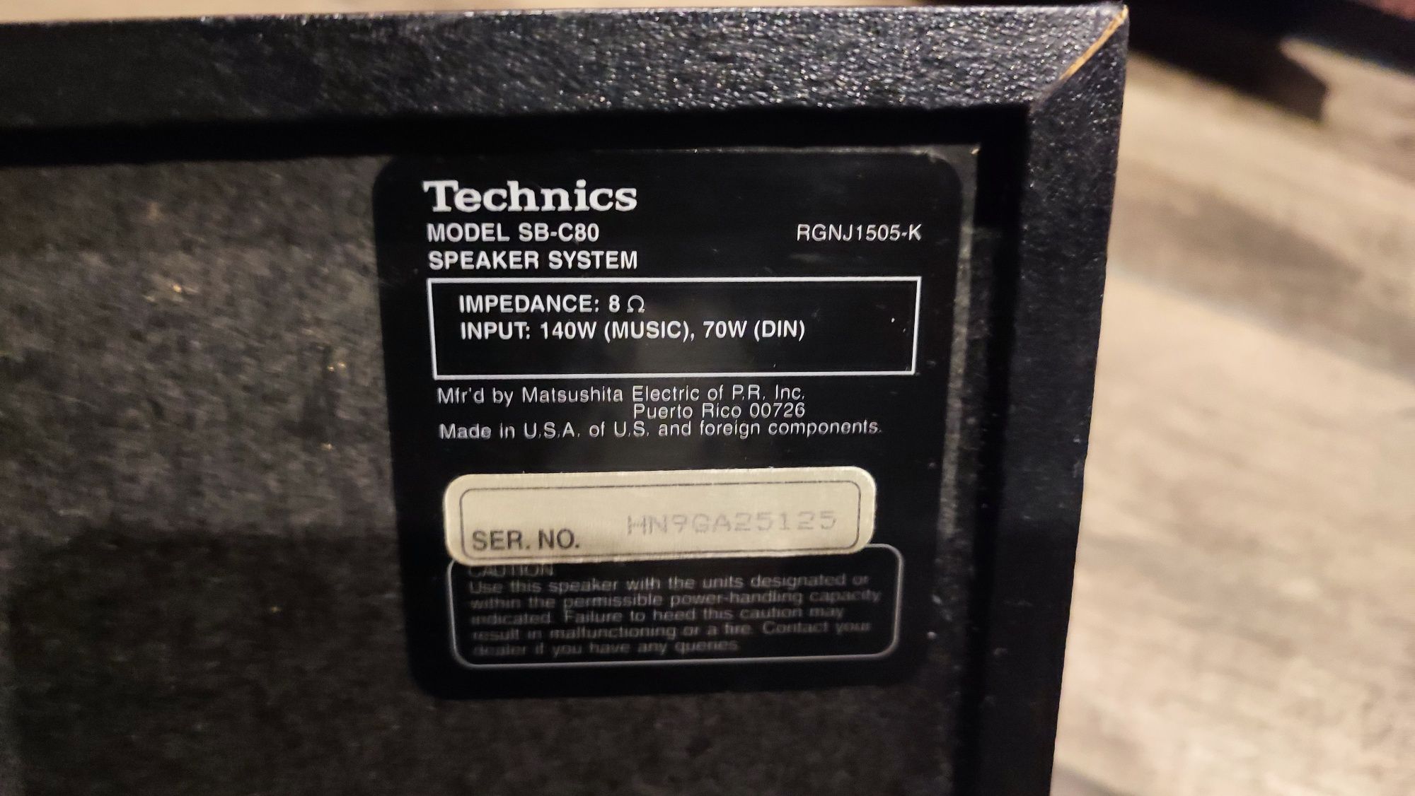 Technics surround zestaw centralny satelity