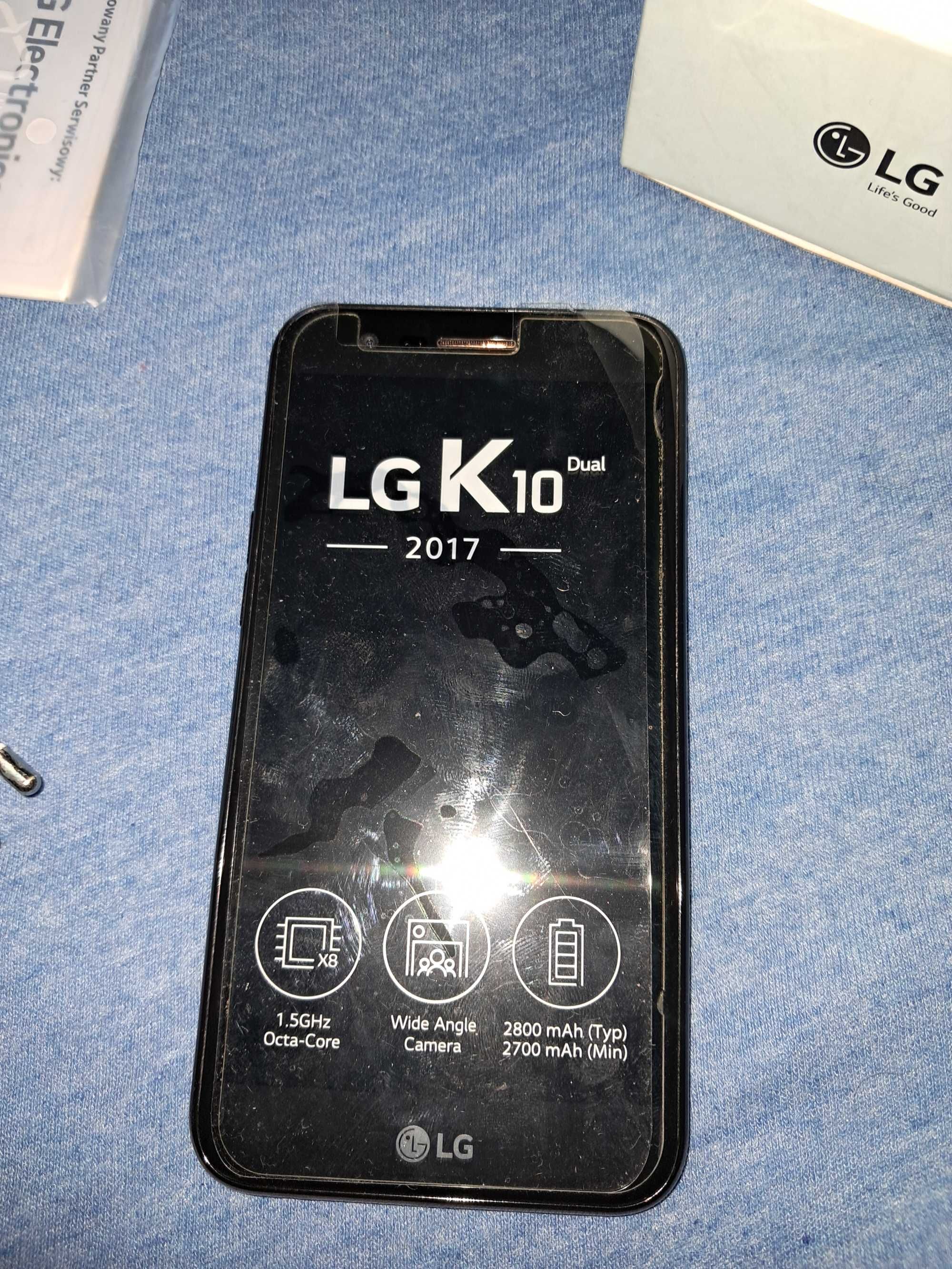 Telefon LG K10 M250E stan b.dobry + Glass9H