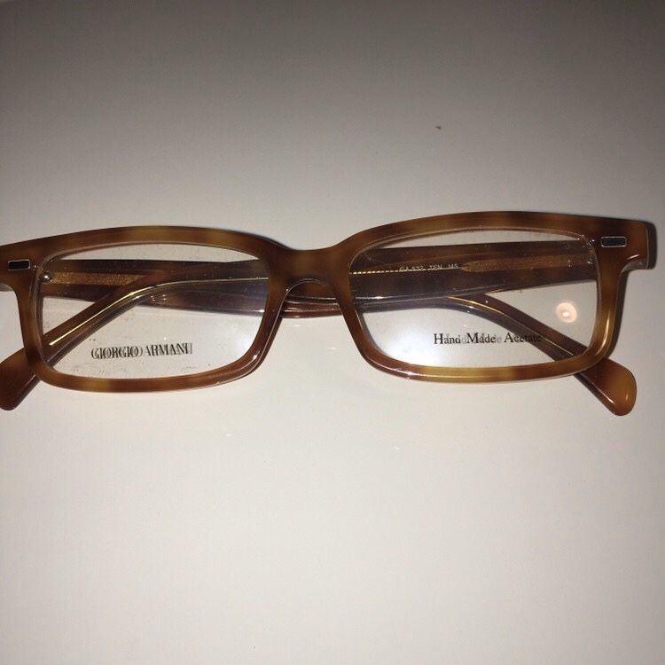 Nowe brązowe uniseks okulary oprawki z etui Giorgio Armani 822teu145