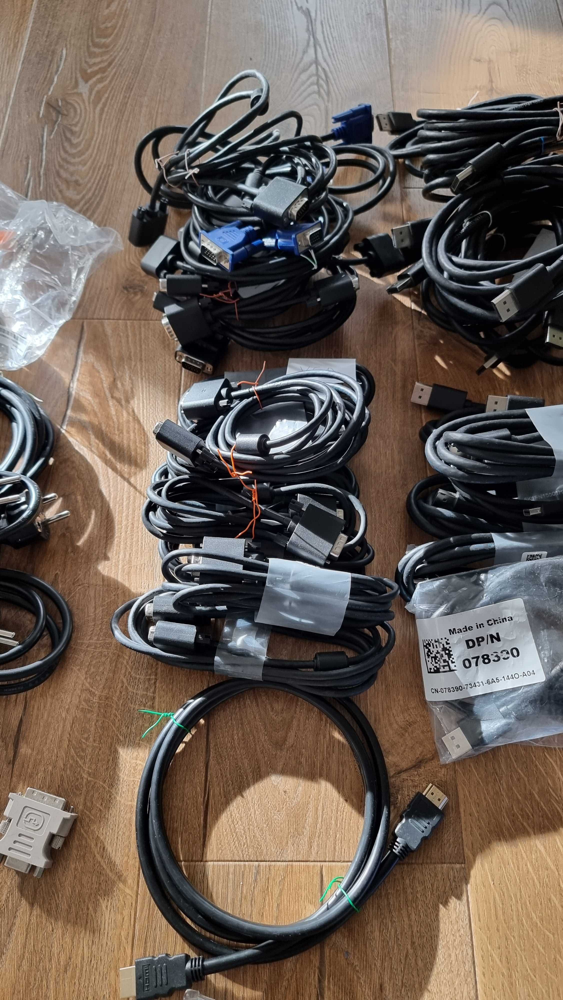 Kabel komputerowy sieciowy/VGA/DVI/HDMI/DisplayPort w dużej ilość