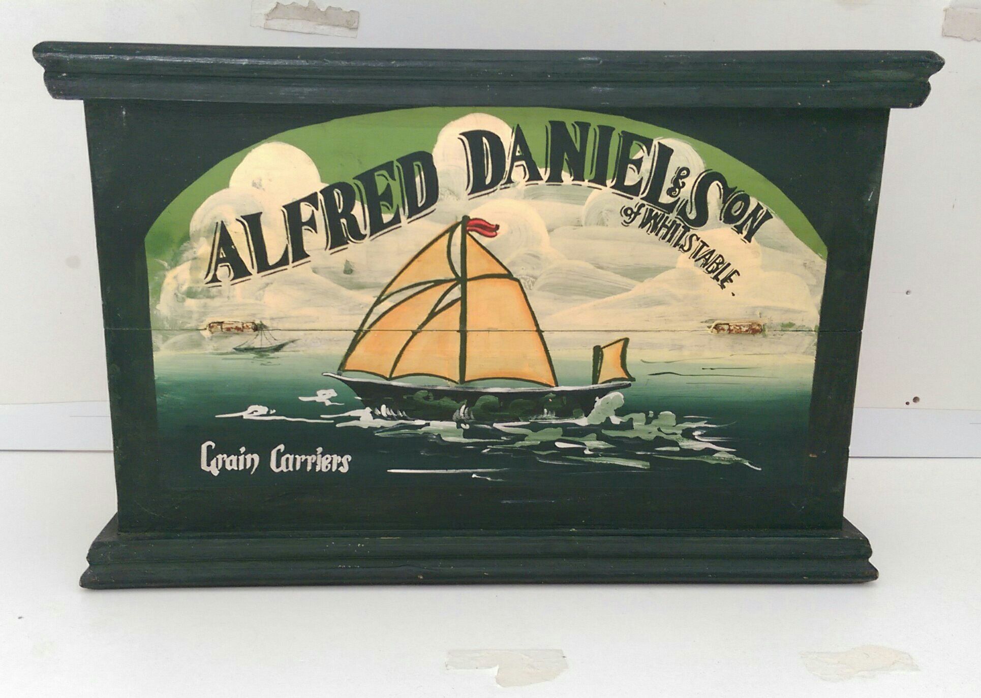 Caixa madeira vintage- Alfred Daniel & son