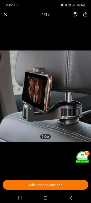 Suporte cabeceira para telemóvel