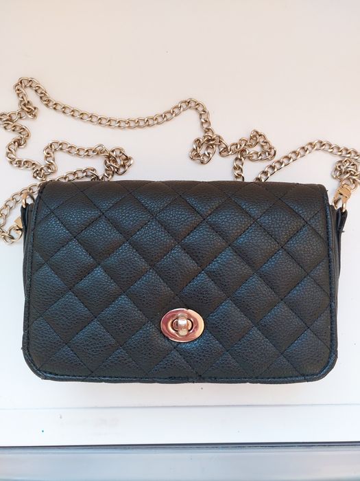 Сумка клатч чорна типу Шанель Chanel