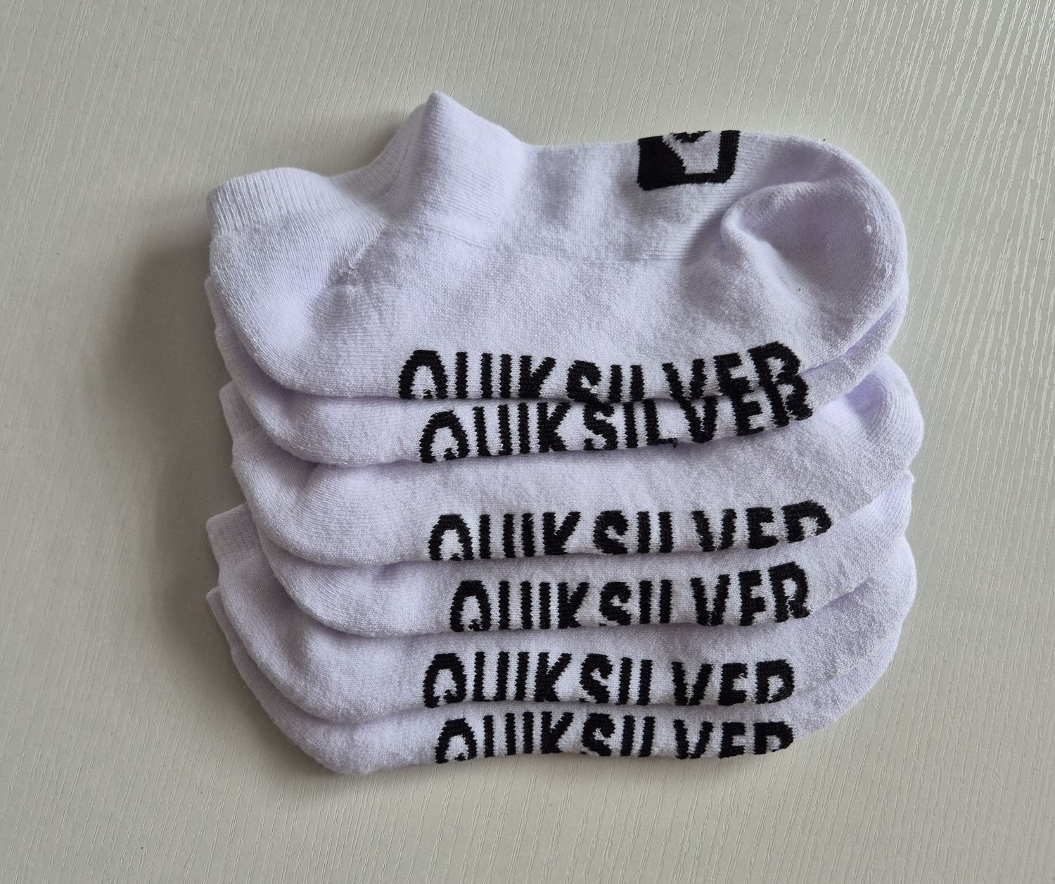 Skarpetki stopki Męskie białe bawełniane 3 pary Quiksilver