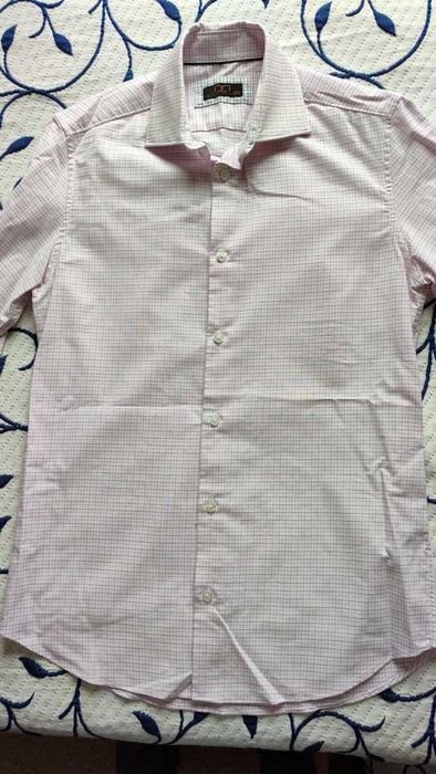 Camisa Rosa Homem Milano | Tamanho S - Slim Fit