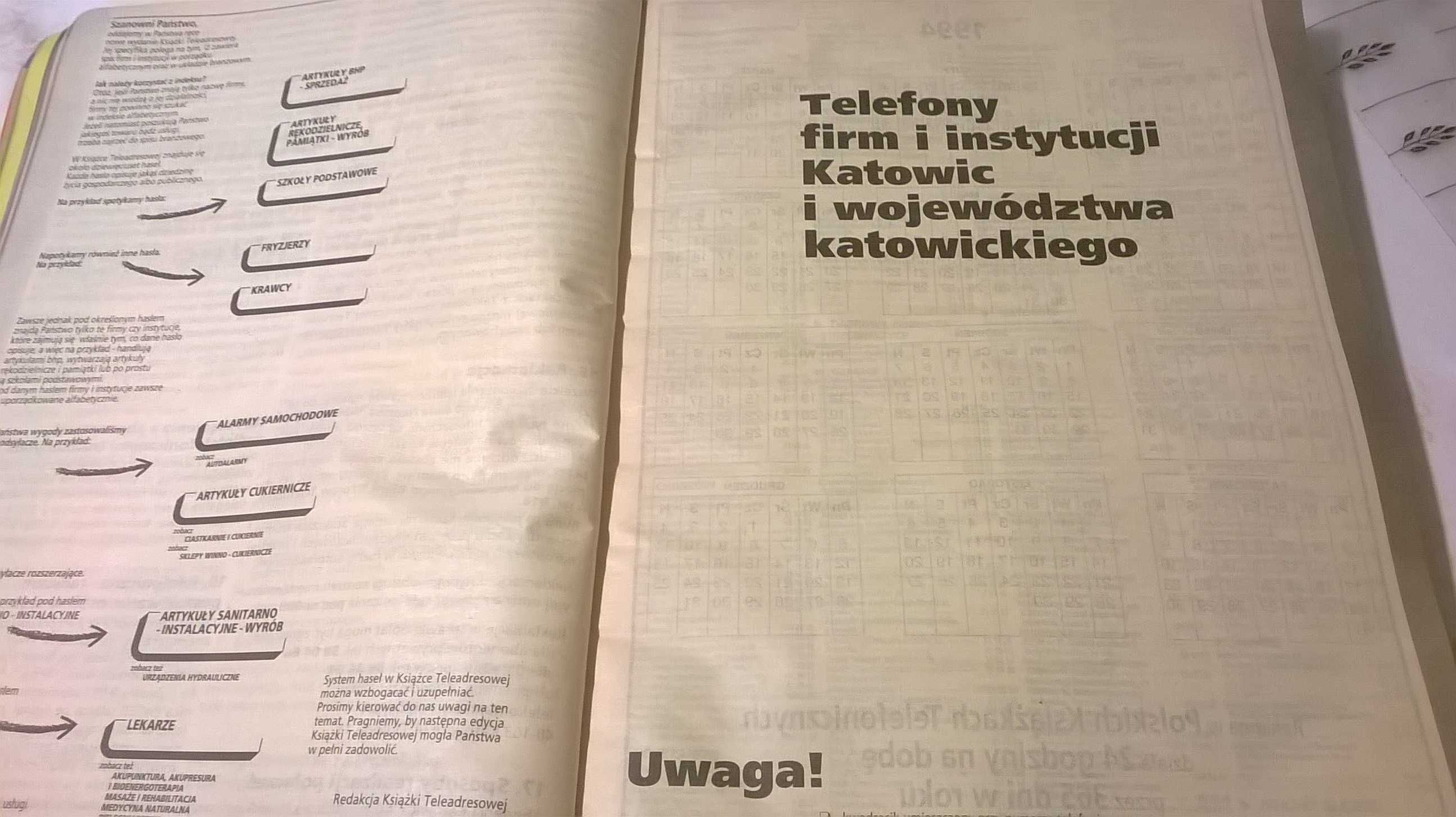 książka telefoniczna KATOWICE i wojew. katowickie - 1994 rok