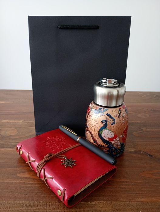 Zestaw prezent mini termos notes długopis