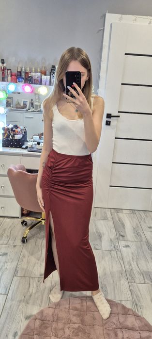 Spódnica maxi z rozporkiem