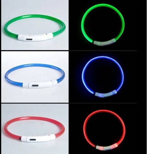 Светящийся ошейник USB для собак / Ошейники с подсветкой 70 см