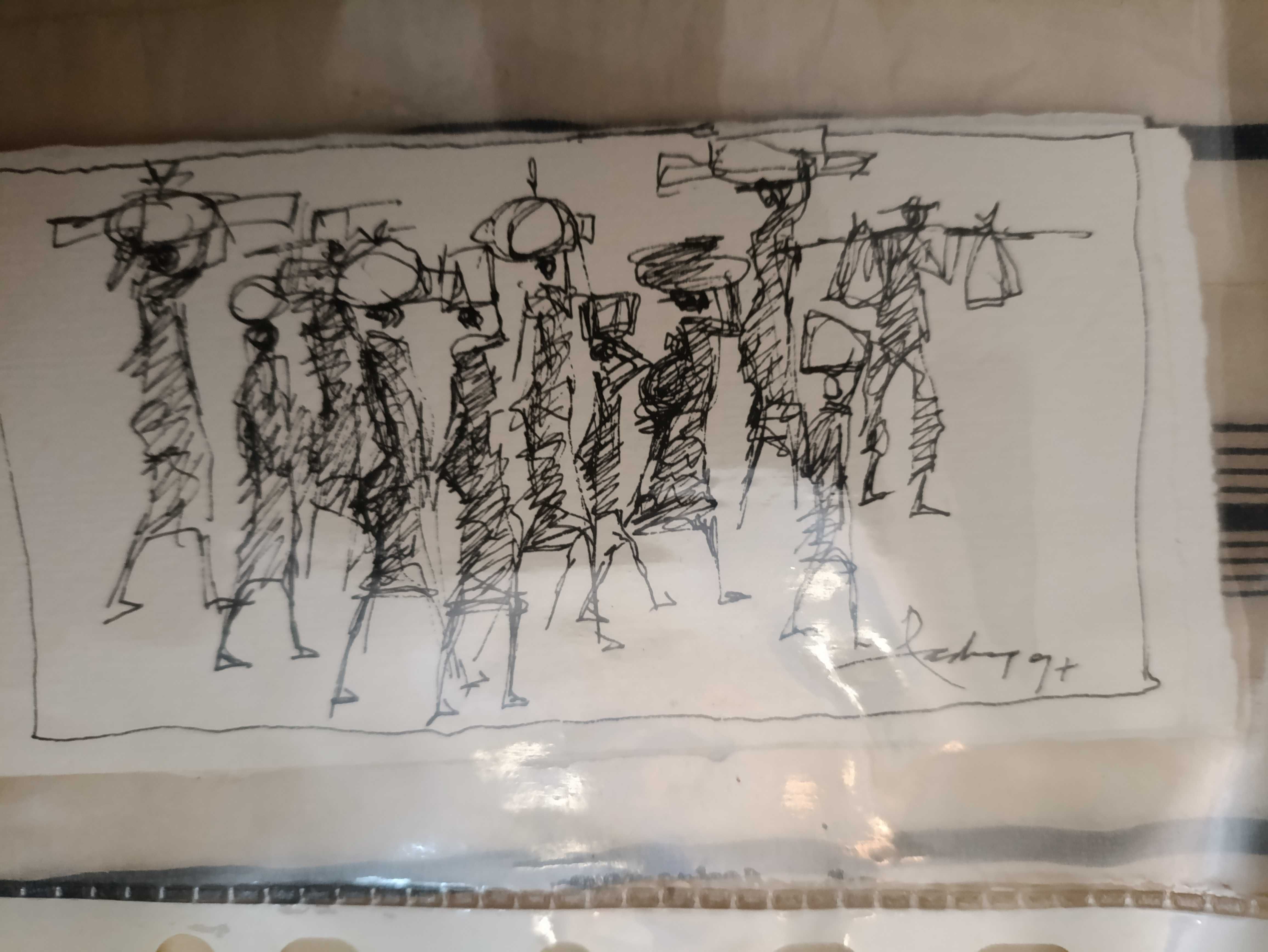 José Pádua - Tinta da China, Acrílico e Aguarela  ANO: 1997