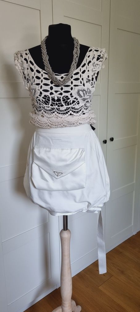 Spódniczka spódnica mini Prada  S 36 biała