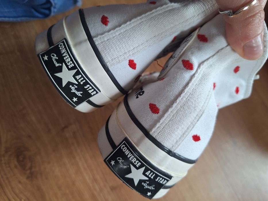 Converse all star 70 hi kiss me usta serduszka biale wysokie high