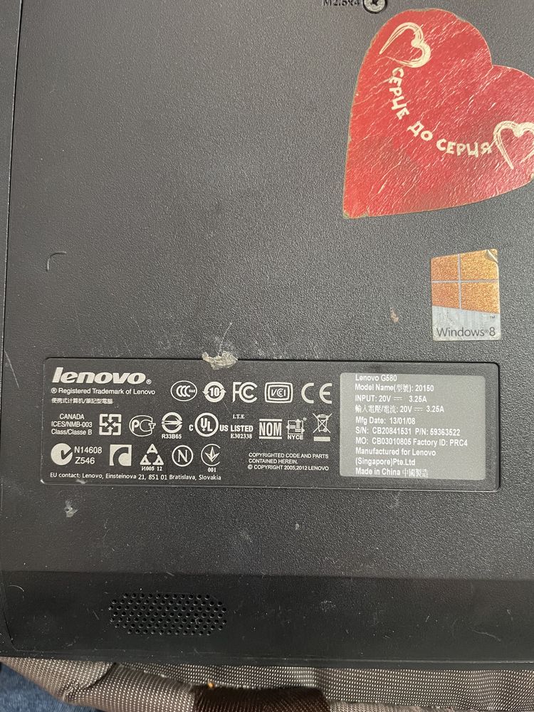 Ноутбук Lenovo G580 ТОРГ