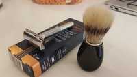 Conjunto de barbear King C Gillette + creme de barbear Proraso