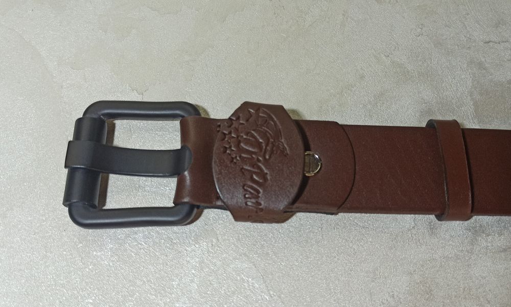 Ремень мужской кожаный джинсовый ремінь чоловічий  пояс