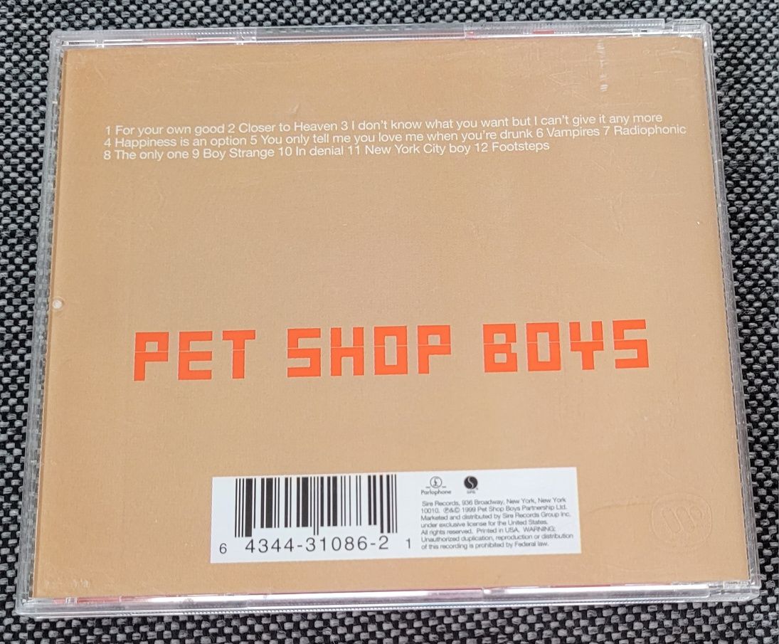 Pet Shop Boys Nightlife USA CD Parlophone/Sire