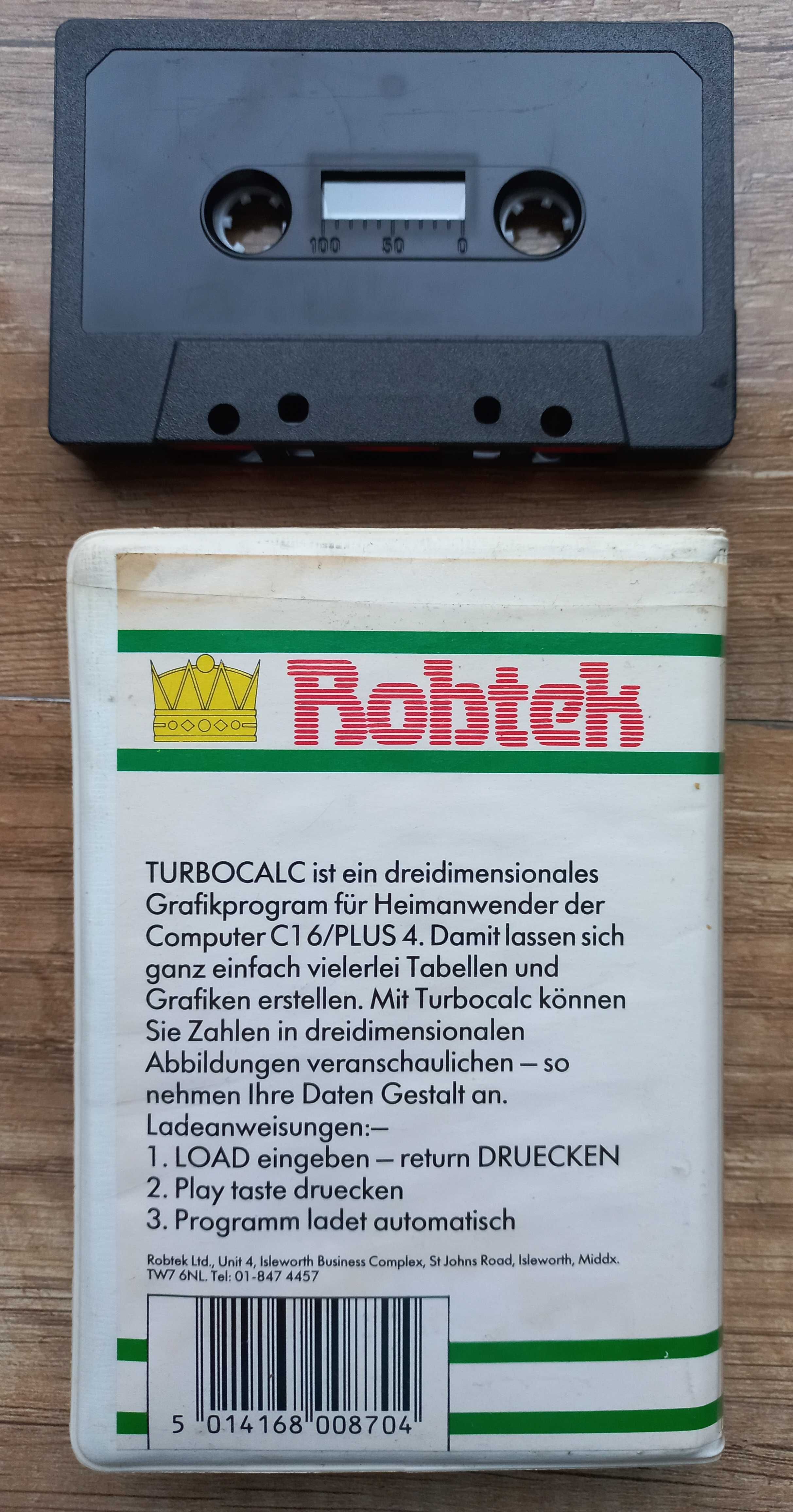 Turbo Calc prezent Commodore 16 plus/4 C gra kaseta