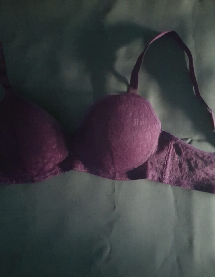 Biustonosz bordowy push-up 80B Nowy
