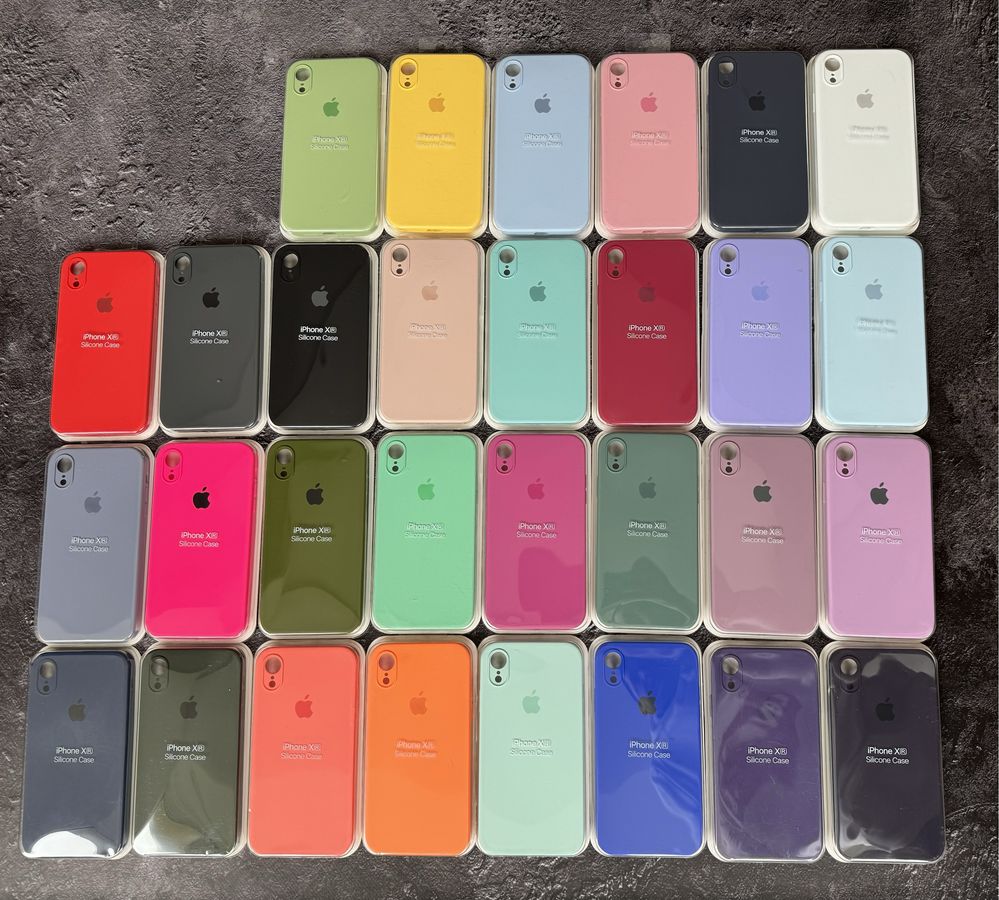Чехол silicone case iphone Xr квадратный