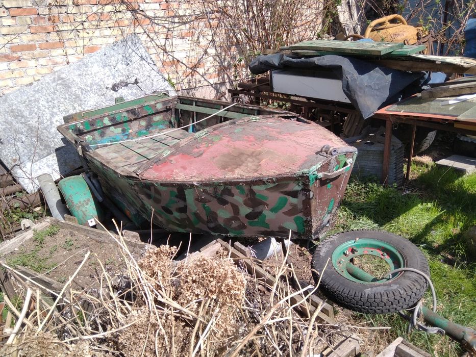 Łódka wędkarska wiosłowa aluminiowa - z przyczepką Sprzedam!