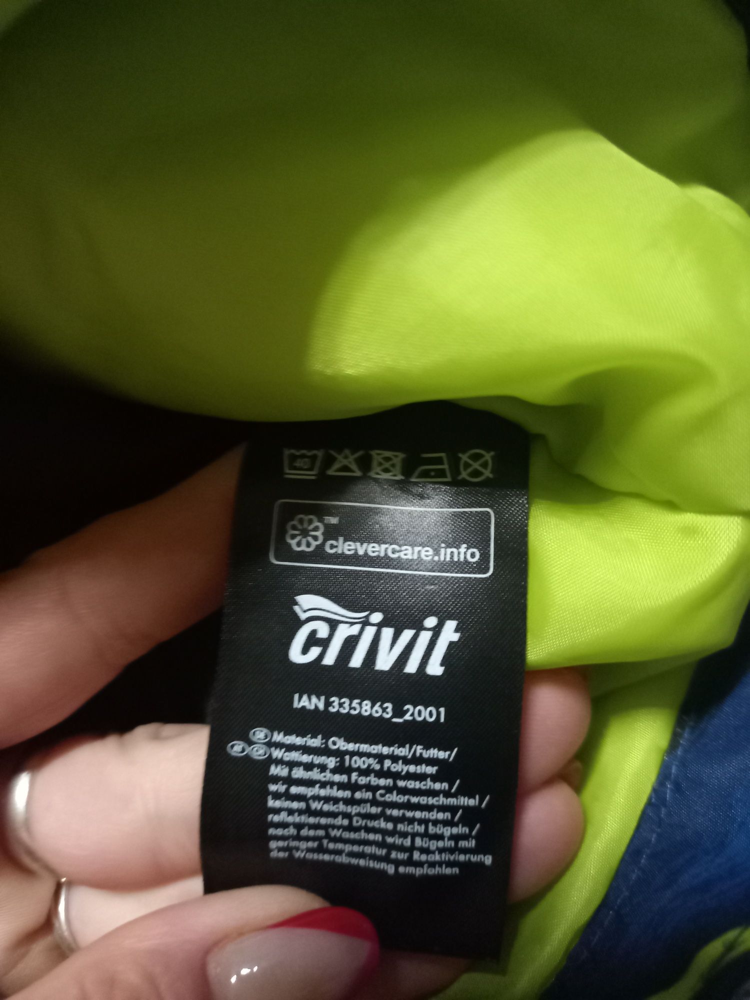 Kurtka przejściowa wiosna crivit 110 116 raczej 116