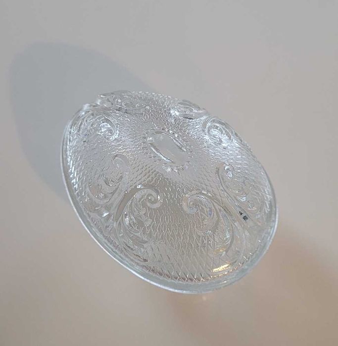 HSG Ząbkowice bomboniera szklane jajko bezbarwne PRL