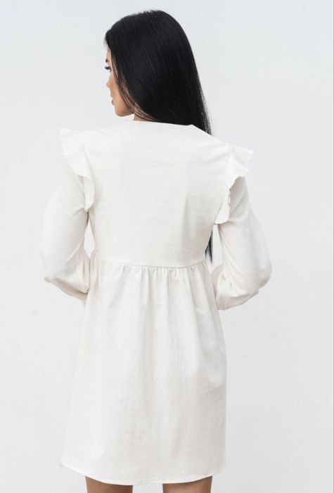 Жіноча біла сукня. Льон. С-М. НОВЕ