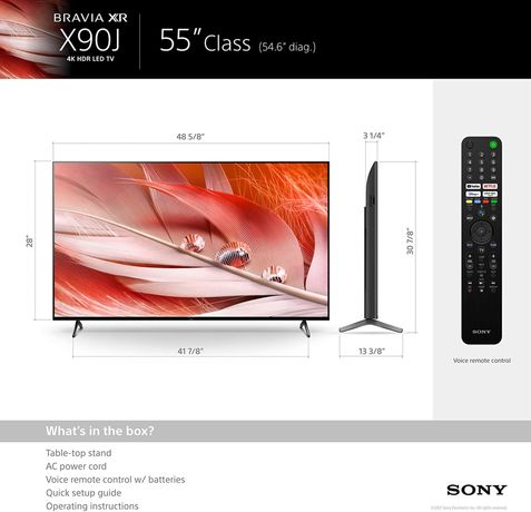 Telewizor SONY XR55X90JAEP 55" LED 4K 120Hz Android TV Full Array HDMI
