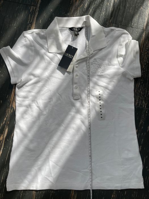 Ralph Lauren logo polo shirt. Поло коттон с вышивкой р М