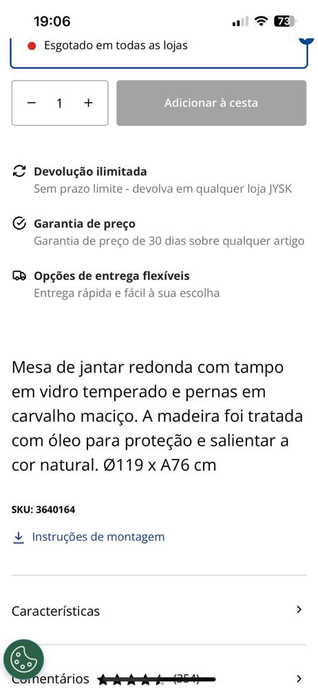 Mesa de vidro            .