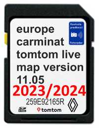 MAPA TOMTOM CARMINAT LIVE 11.05 europa 2023/2024 renault Megane Clio