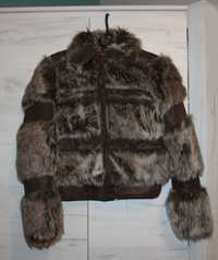 Futerkowa kurtka brązowa Cocomo rozmiar 38
