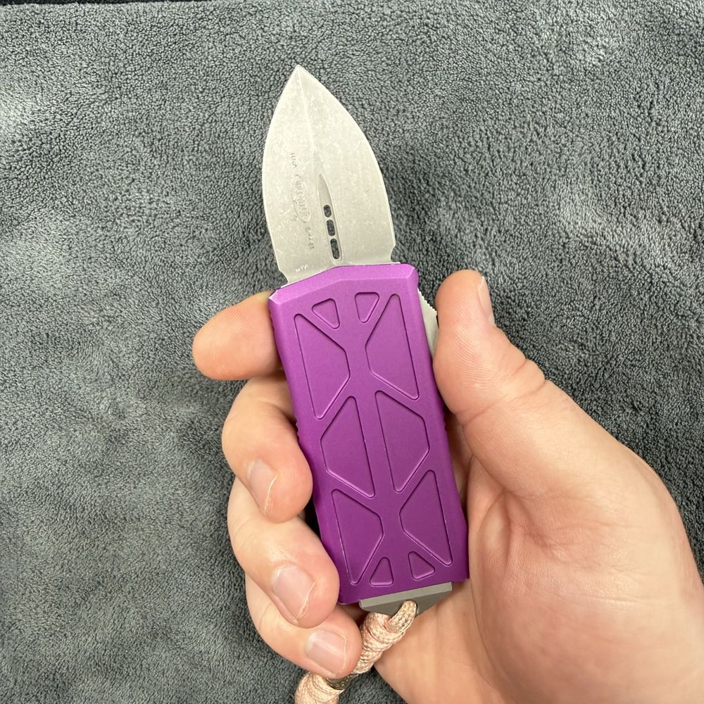 Нож Microtech Exocet D/E Violet OTF оригинал США викидной фронтальный