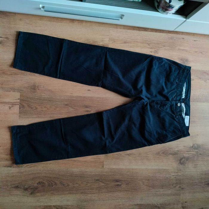 Granatowe chinosy Denim Co W36 L30 Slim bawełna