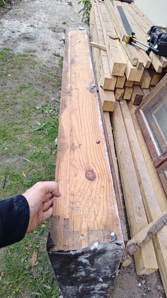 Okno drewniane podwójne 162*93cm z futryną