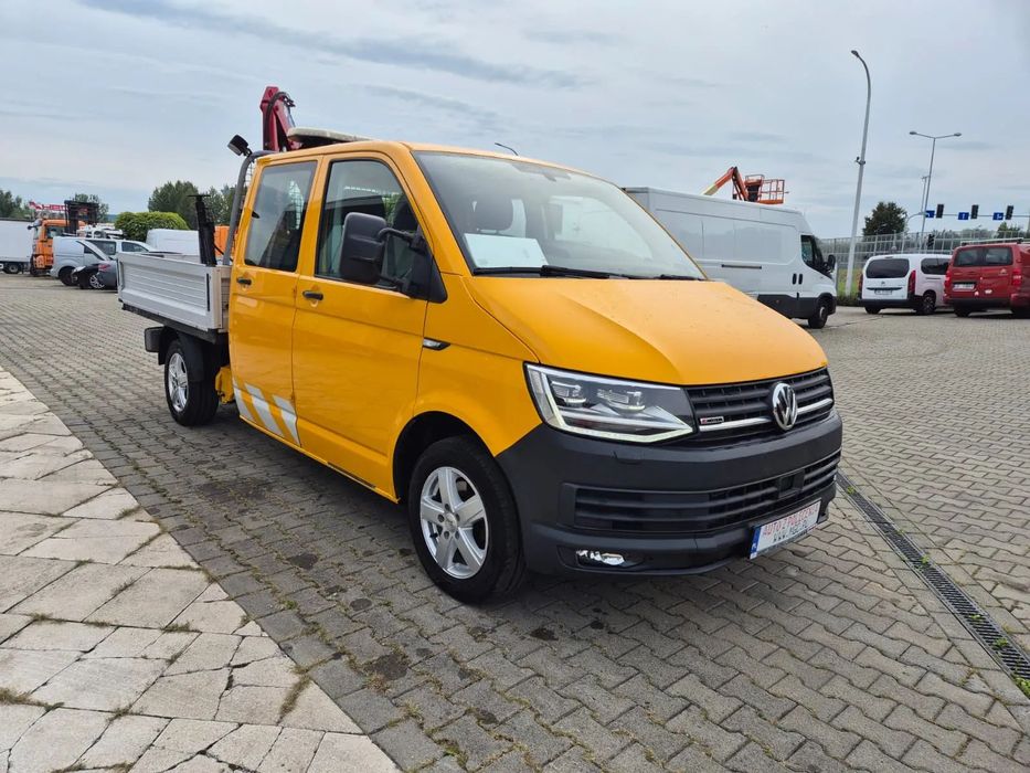 Volkswagen T6 Transporter 4X4 / 4MOTION / SKRZYNIA / HDS / LONG / DOKA / STAN BARDZO DOBRY / SERWISOWANY / BEZWYPADKOWY / OKAZJA!  Najtaniej w EU! 4X4, 1WŁ, Nowe Opony, HDS, Bezwypadkowy, Nowy Serwis!