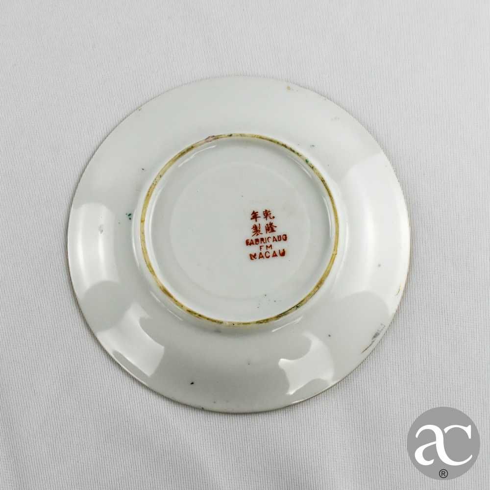 Chávena de chá e pires porcelana China, decoração Mandarim, circa 1970