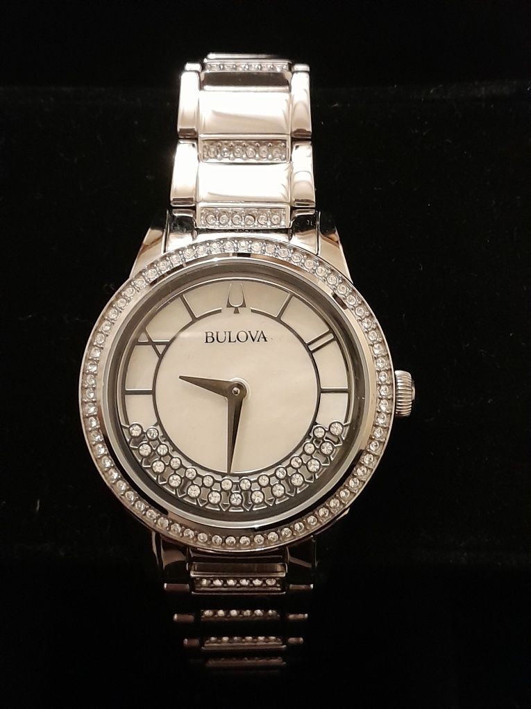 BULOVA Swarovski pływające kryształy zegarek damski 96L257