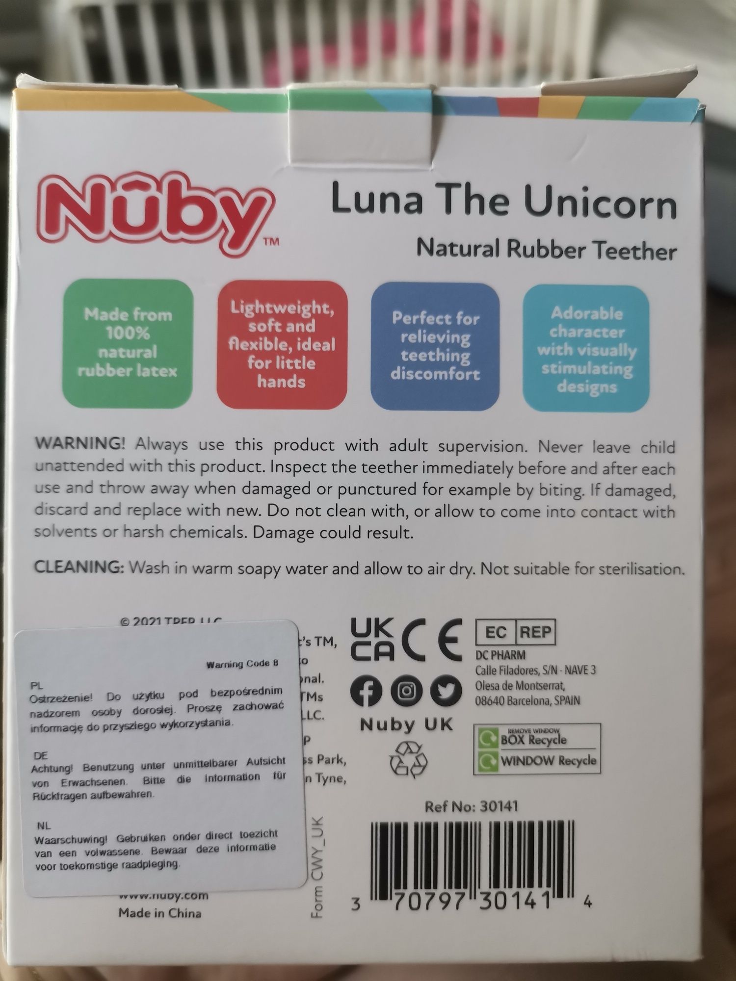 Gryzak Nuby unicorn 0+