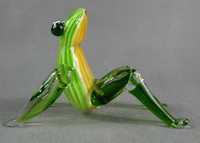 Figura ŻABA siedząca szkło MURANO figurka żabka FROG
