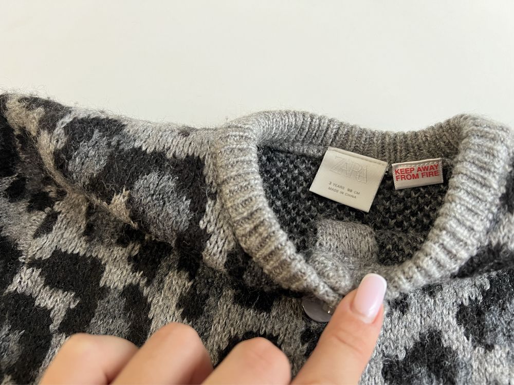 Костюм на 98см zara для дівчинки на осінь лосіни кофта теплі набір