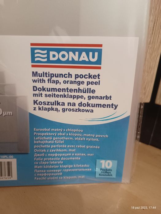 Koszulki do segregatora z klapką groszkowe (a)