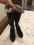Сапожки женские замшевые