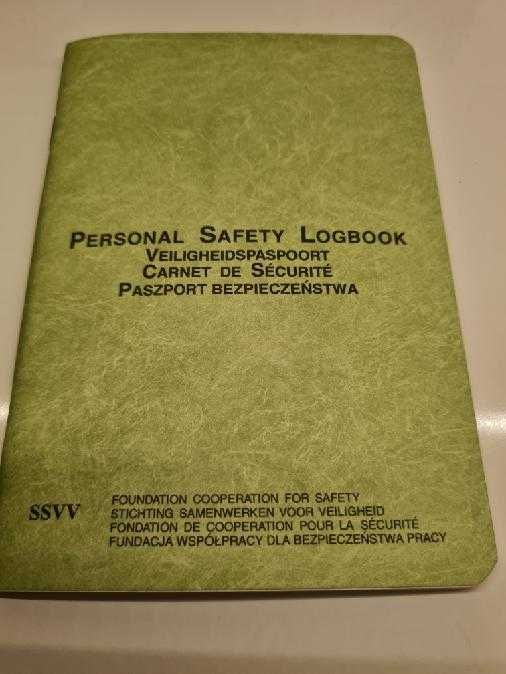 Paszport Bezpieczeństwa SCC Personal Safety Logbook Książeczka Książka