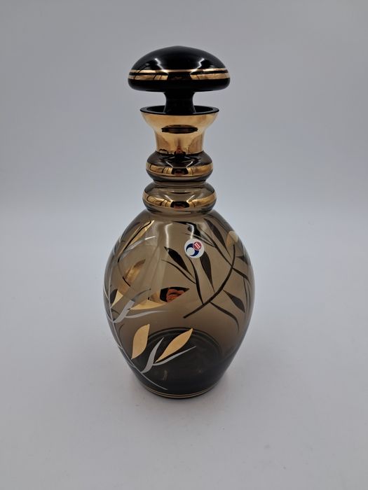 Egermann czeski komplet Novy Bor Bohemia karafka + 6 szklanek zestaw