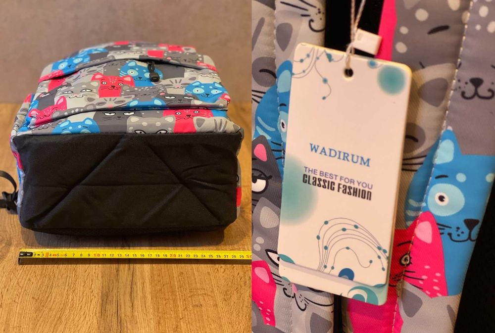 Повсякденний рюкзак для лептопів 16", Wadirum, принт котики, - 26,6%